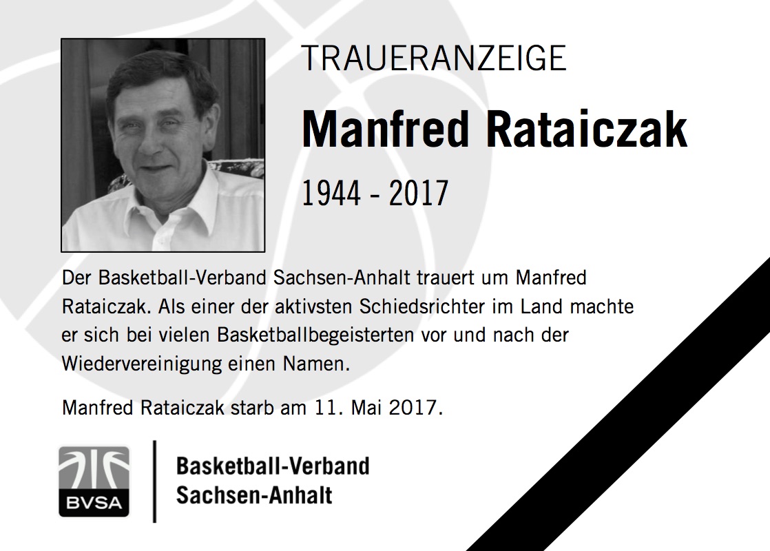 Der BVSA trauert um Manfred Rataiczak. // ® BVSA